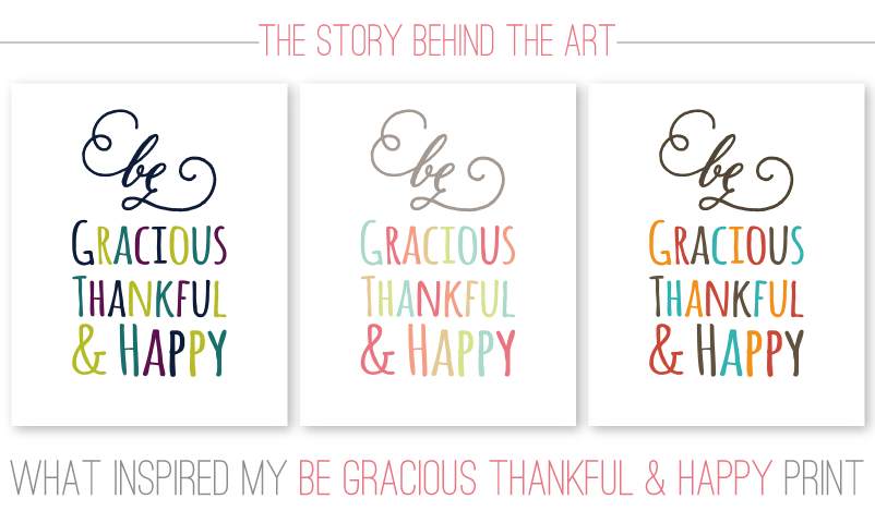 Print Spotlight- Be Gracious Thankful & Happy