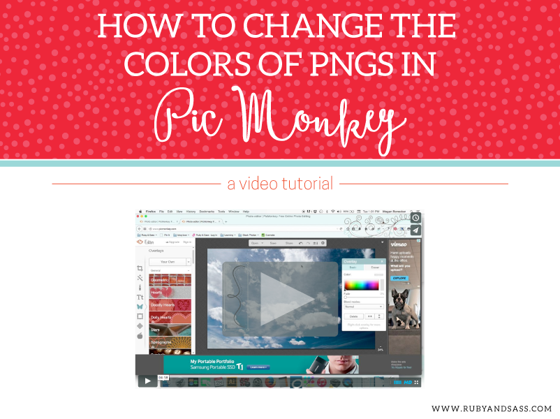 How to Change the Colors of PNGs in Pic Monkey